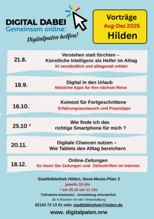Flyer-Veranstaltungen Digital Dabei – Vorträge