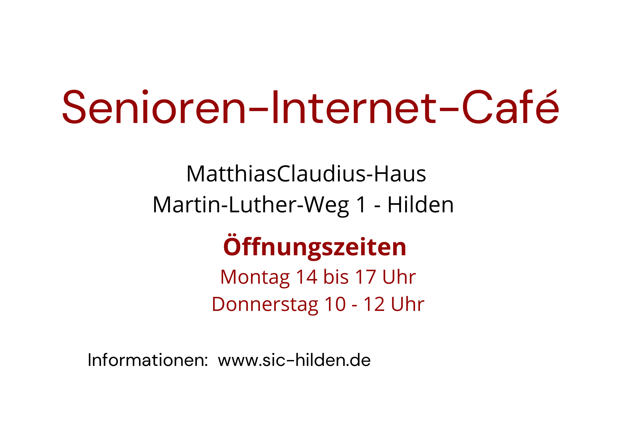 Senioren Internet Cafe Hilden